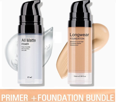 MYEONG Best Matte Foundation Base Face And Primer for Face Makeup combo pack(2 Items in the set)