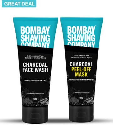 BOMBAY SHAVING COMPANY Charcoal Face Wash & Peel off Face Mask Combo(2 Items in the set)