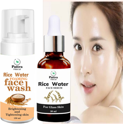 Pattra Rice Water Serum and Foaming Face Wash For Glass Skin(2 Items in the set)