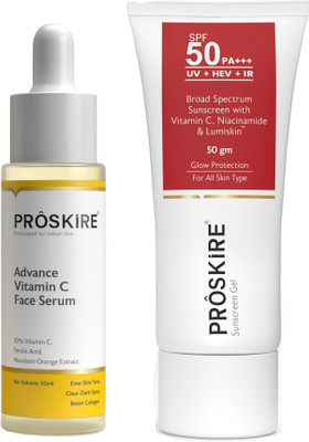 Proskire Advance Vitamin C Serum with SPF 50 Sunscreen For Complete Glow Protection(2 Items in the set)