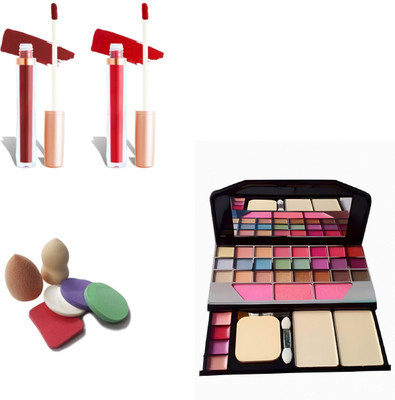 Earthcon Eyeshadow Palette with listick & makeup blender(3 Items in the set)