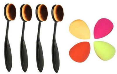 Pohok 4 BRUSH WITH 4 LOOSE PUFF(8 Items in the set)