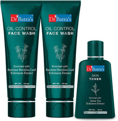 Dr. Batra's Oil Control Facewash 200ml + Skin Toner 100ml(3 Items in the set)