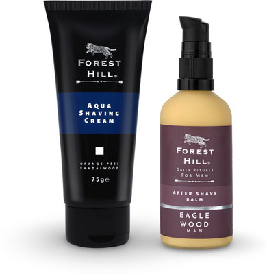 Forest Hill Set of 2 Shaving Kit, Pre Shave Cream 75g & Eaglewood After Shave Balm 100ml(2 Items in the set)