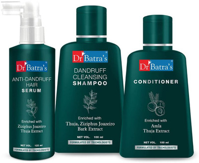 Dr Batra’s Dandruff Cleansing Shampoo 100 Ml, Conditioner 100 Ml And Anti Dandruff Hair Serum 125ml (Men And Women) (3 Items In The Set) For Rs. 267 @ 72 %