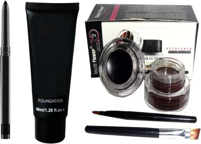 SUBHMUN Kajal & Face & Body Foundation & Gel Eyeliner With Brush(3 Items in the set)