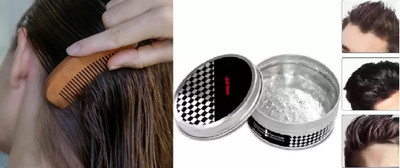 HUZURLU WOODEN KANGA WITH HAIR SETTING WAX COMBO(2 Items in the set)