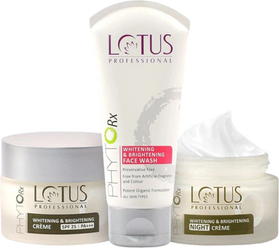 Lotus Professional PhytoRx Whitening & Brightening Day & Night With FaceWash Combo kit(3 Items in the set)