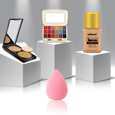 adbeni Stay In Bag Make Up Combo |Long Lasting Full Coverage Radiant Finish(4 Items in the set)