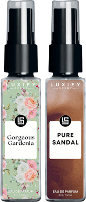 Luxify Scent Gorgeous Gardenia & Pure Sandal | Long-Lasting | Luxury Gift Pack |(2 Items in the set)