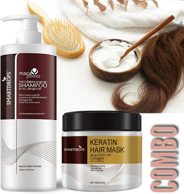 smartdrops Deep Nourish Maca Power Shampoo & Keratin Strength Hair Mask Pack(2 Items in the set)