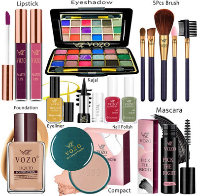 VOZO Makeup Combo Sets One-stop Beauty Package for Beginners and Professionals VT-264(15 Items in the set)