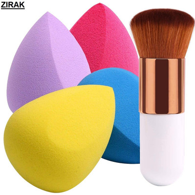 ZIRAK Soft Bristle Brush With 4 Makeup Blender Sponge(1 Items in the set)