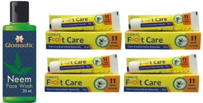 glomantic Neem Face Wash & Foot Care Cream 4pcs(2 Items in the set)