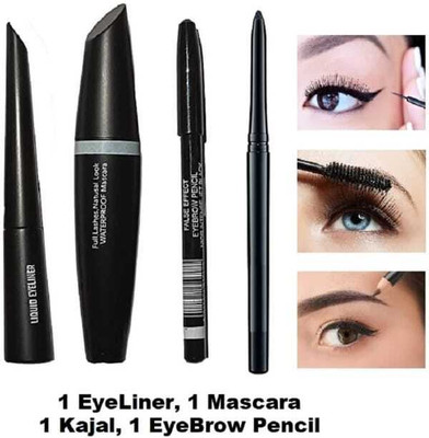 Hezruck 3in1 Combo Set Mascara, Kajal & Eyeliner(2 Items in the set)