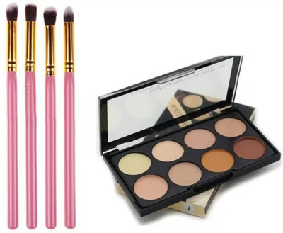 SUBHMUN 4Pcs Pencil Makeup Brush (Pink) With conceler 9727(5 Items in the set)