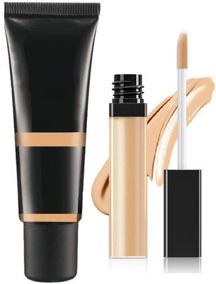 HUZURLU Liquid Foundation Long Lasting & Liquid Concealer(2 Items in the set)