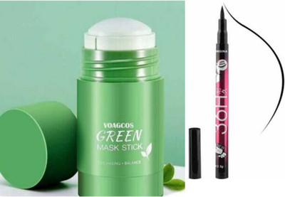STPS Beauty Green stick peel of mask with 36h eyeliner black combo pack(2 Items in the set)