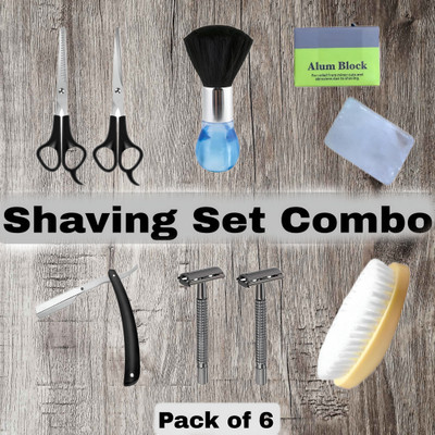 Glamezone 8 in 1 Shaving Kit for men with Travel Pouch | Gifts for men(8 Items in the set)