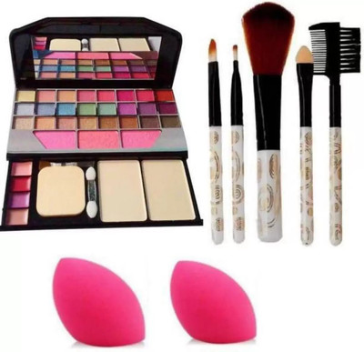 SUBHMUN Tya 6155 makeup kit with pack of 6155 mini makeup brush set and 2 beauty blender puff combo(3 Items in the set)
