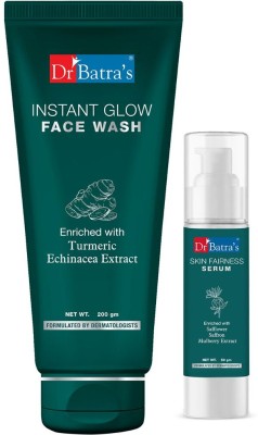 Dr Batra's Instant Glow Enriched With Tumeric For Healthy & Glowing Skin - 200 gm Face Wash (200 g) + Skin Fairness Serum (50 g)(2 Items in the set)