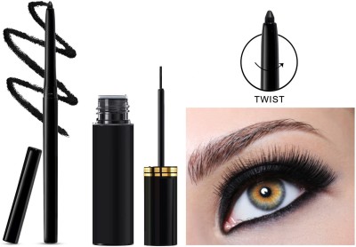 Libline Waterproof Bold Liner Deep Black Cryoan Kajal(2 Items in the set)