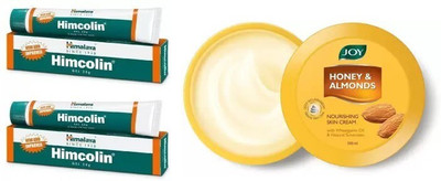 HIMALAYA Himcolin Gel 30ml x 2 with Honey & Almonds Nourishing Skin Cream (100 ml) (3 Items in the set)