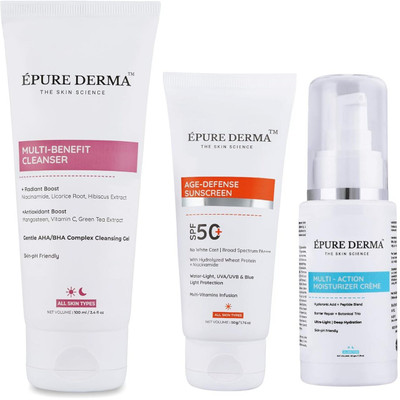 EPURE DERMA Daily Skincare Routine Combo(3 Items in the set)