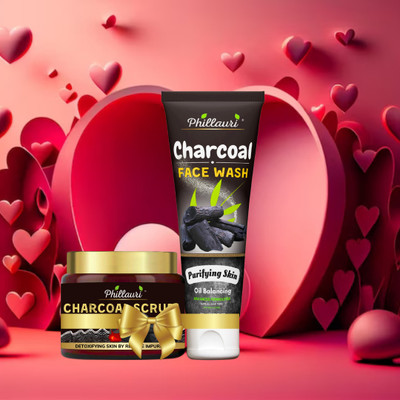 Phillauri Activated Charcoal Face Wash For Deep cleansing & Scrub for Deep Exfoliation(1 Items in the set)