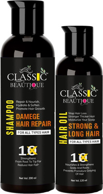classic beautique ClassicBeautique Hair Regrowth Combo ( Shampoo, 200 ml + Hair oil, 120ml)(2 Items in the set)