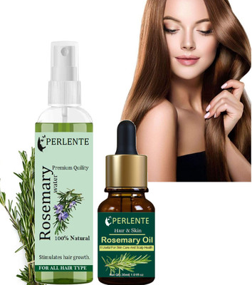 PERLENTE hair growth hair combo set 2pc rosemary water and 1 rosemary oil(2 Items in the set)