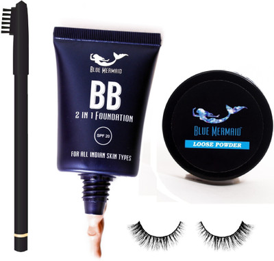 BLUEMERMAID Professional loose Face power combo kit(4 Items in the set)