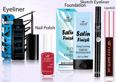 VOZO Makeup Combo Professional Cosmetic Kit with Ultra-Pigmented Set-05(5 Items in the set)