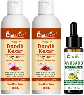 CHITAAKSH Lotion And Avocado Face Serum(3 Items in the set)