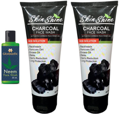 glomantic Neem Face Wash & SS Charcoal Face Wash 2pcs(2 Items in the set)