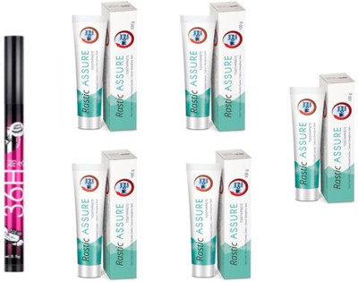 Rastic Assure 36h Eyeliner With Dent Neem Paste(6 Items in the set)
