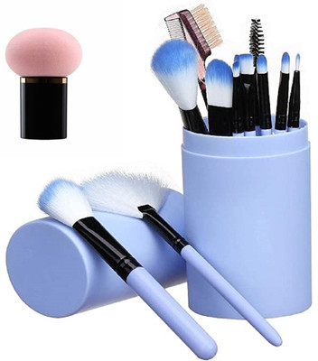 COLOR NEXT Makeup Brush 12 Pcs (blue) r(2 Items in the set)