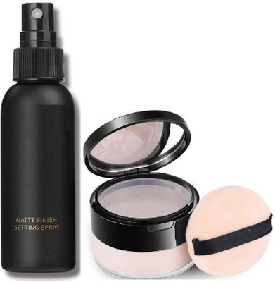 ADJD COMBO LOOSE POWDER & MAKEUP FIXER(3 Items in the set)