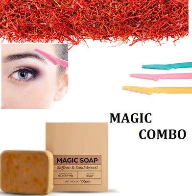 sheny soft Handmade Mini Smooth/Natural Soaps Sandalwood & Saffron(1 Items in the set)