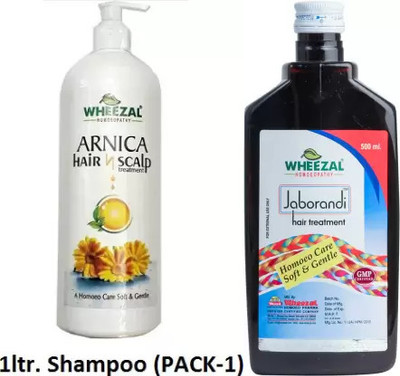 WHEEZAL HAIIR N SCALP SHAMPOO 1000ML (PACK-1) (1 L)HAIR OIL - 500ML Hair Oil (500 ml)(2 Items in the set)