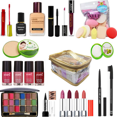 FOPE Every Day Glow Makeup kit Combo Set of 26 For women/Girls EDGMKS20230784(26 Items in the set)