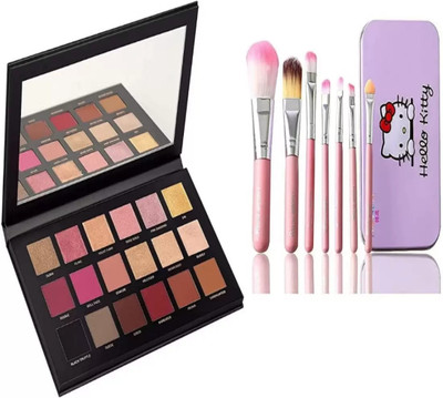 SHEFFO Eyeshadow+Mini makeup brushes(8 Items in the set)