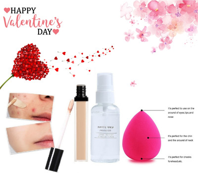ADJD valentine day speacil Liquid concler with primer,makeup blender(3 Items in the set)