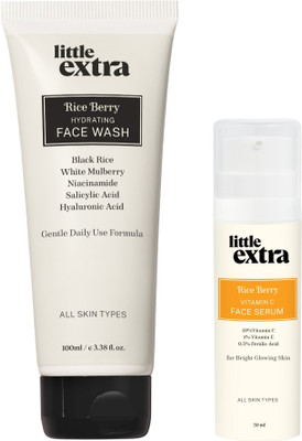 Little Extra RiceBerry Vitamin C Serum for Glow + Hydrating Face Wash for Smooth Skin | Brightening Skincare Combo (100ml + 30ml)(2 Items in the set) Little Extra RiceBerry Vitamin C Serum for Glow + Hydrating Face Wash for Smooth Skin | Brightening Skincare Combo (100ml + 30ml)(2 Items in the set)