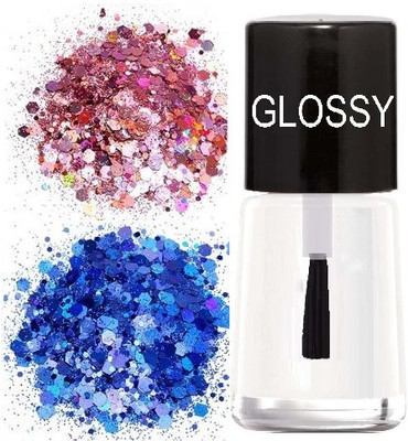 GFSU - GO FOR SOMETHING UNIQUE HIGHLY SHINE GLOSSY NAIL GEL AND CHUNKY GLITTER COMBO(2 Items in the set)