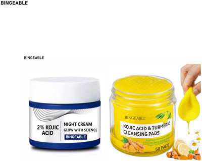 Bingeable Kojic Acid & Turmeric Skincare Combo | Fade Pigmentation & Glow Fast(2 Items in the set)