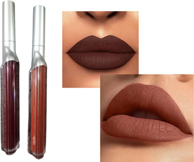 Luipui long lasting dark brown and light brown lipstick for women pack of 2(1 Items in the set)