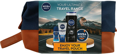 NIVEA Grooming Gift Set for Men, with Roll On, Face Wash, Body Wash & Face Cream(4 Items in the set)