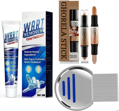 ghorela G 1 Wart Remover + 1 Lice Comb + 1 Contour Stick – Combo Pack of 3(1 Items in the set)