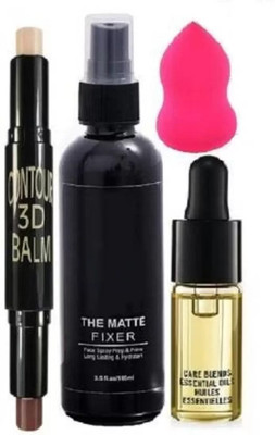SHEFFO Makeup Fixer & Soft Blender,Highlighter Concealer & Contour, Vitamin Serum(4 Items in the set)